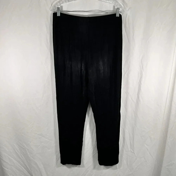 Chico's Pants Women's XL Black Pull On Soft Lightly Ribbed Stretchy - Picture 6 of 9